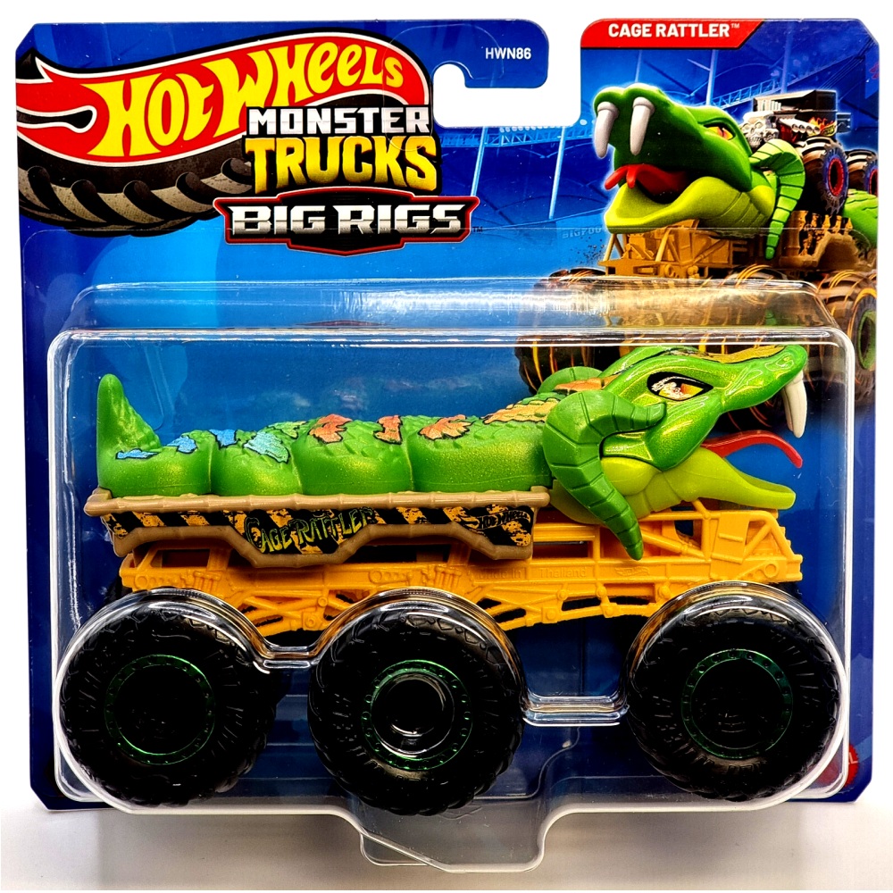 Mattel Hot Wheels - Monster Trucks Big Rigs, Cage Rattler HWN92 (HWN86)
