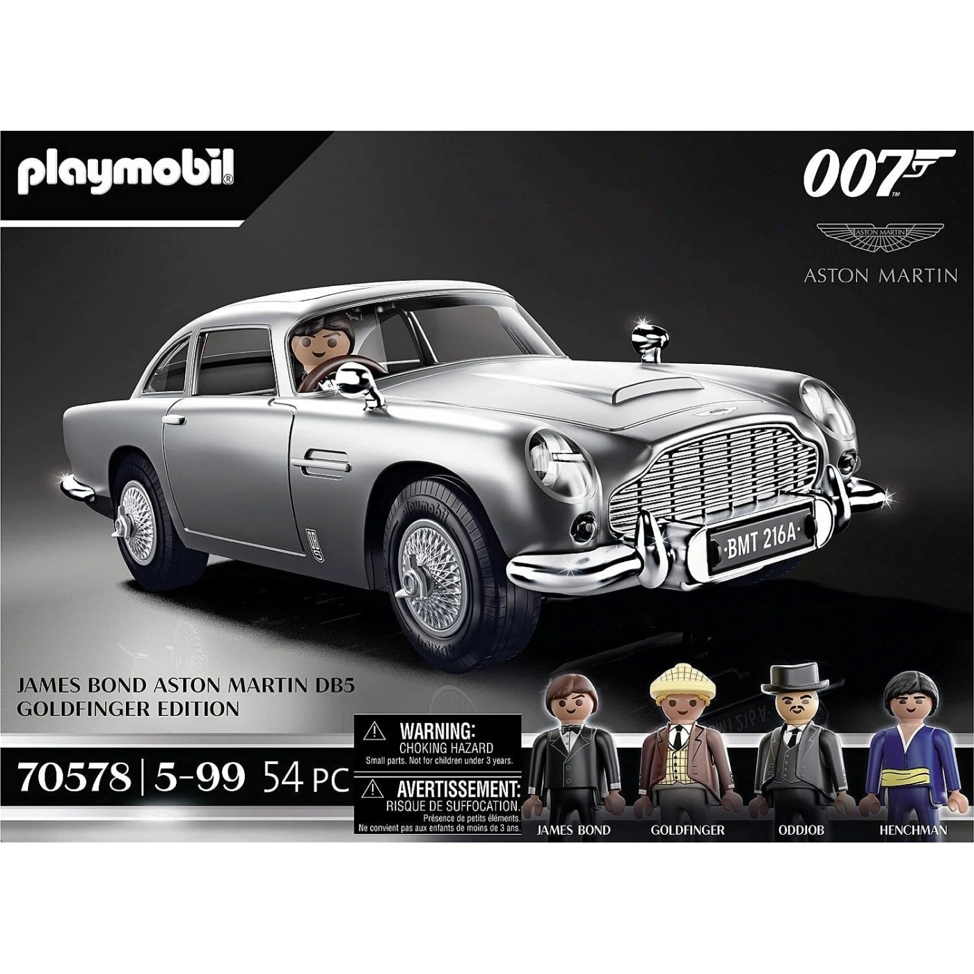 Playmobil James Bond Aston Min Db5 - Goldfinger Edition, For James Bond Fans 70578