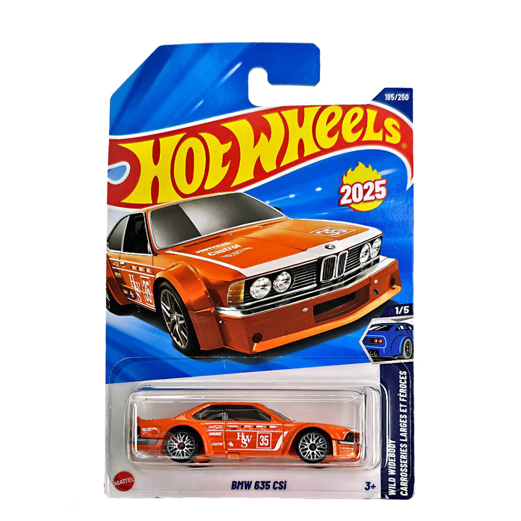 Mattel Hot Wheels - Αυτοκινητάκι Wild Widebody, BMW 635 CSi (1/5) JBB84 (5785)