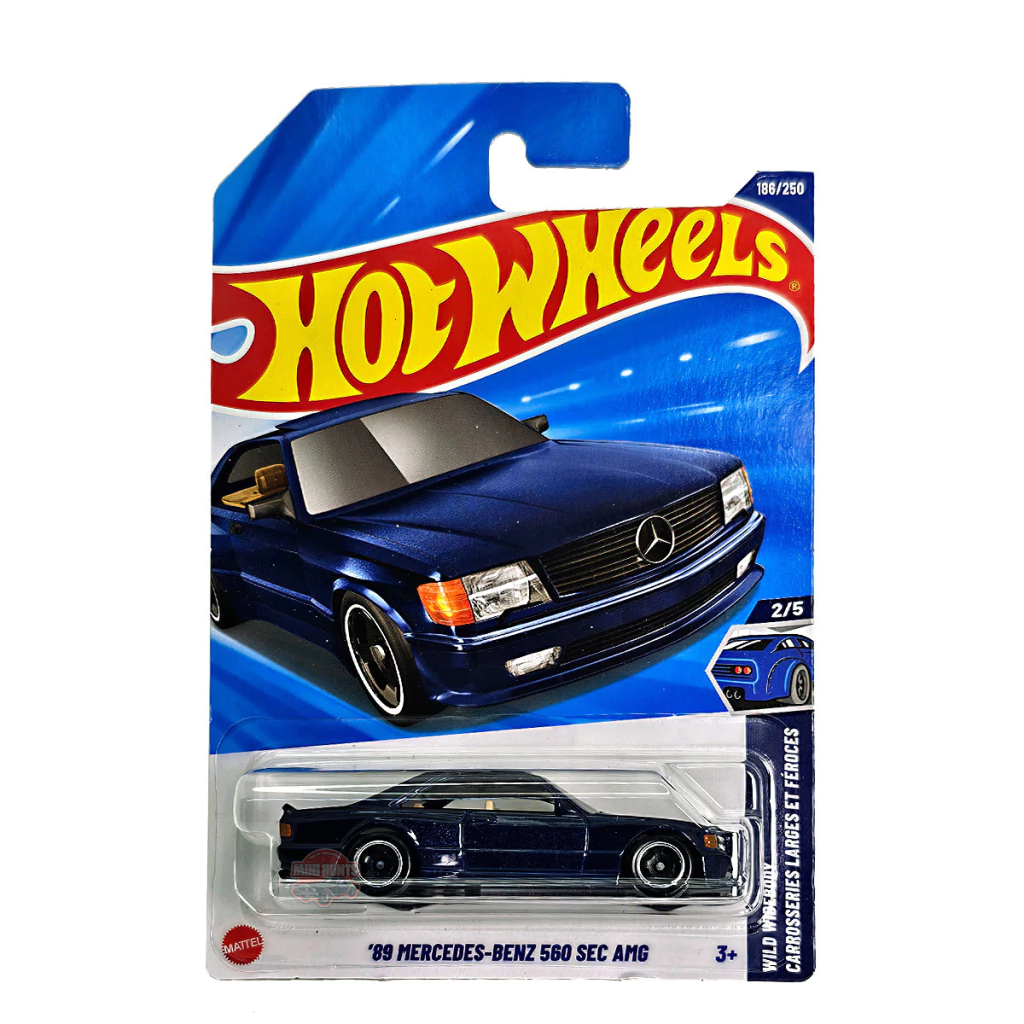 Mattel Hot Wheels - Αυτοκινητάκι Wild Widebody, '89 Mercedes-Benz 560 SEC AMG (2/5) JBB85 (5785)