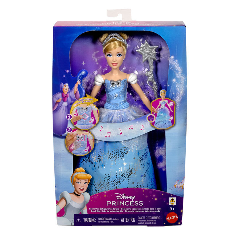 Mattel Disney Princess - Enchanted Ballgown Cinderella Doll With Lights & Sounds JBF94