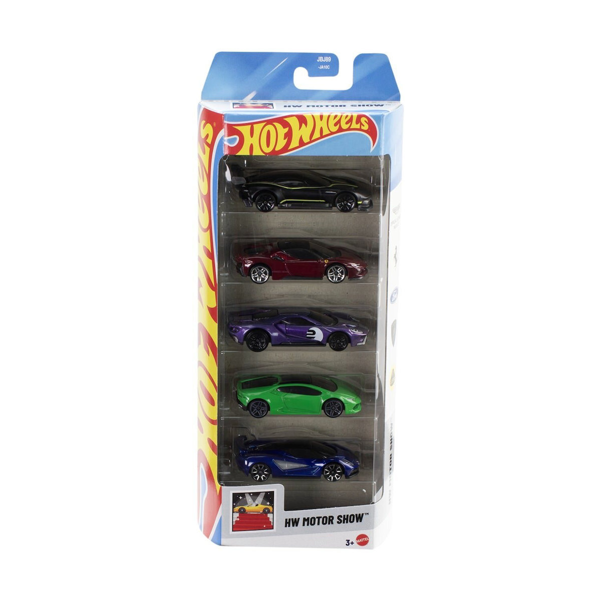 Mattel Hot Wheels – Αυτοκινητάκια 1:64 Σετ Των 5, HW Motor Show JBJ89 (01806)