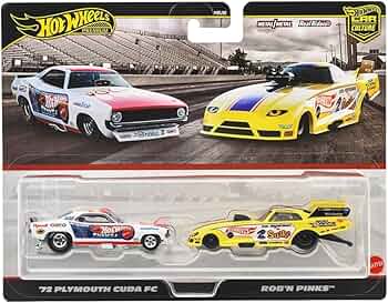 Mattel Hot Wheels Premium - Σετ των 2 - Pack '72 Plymouth Cuda FC & Rob'n Pinks JBL01 (HBL96)