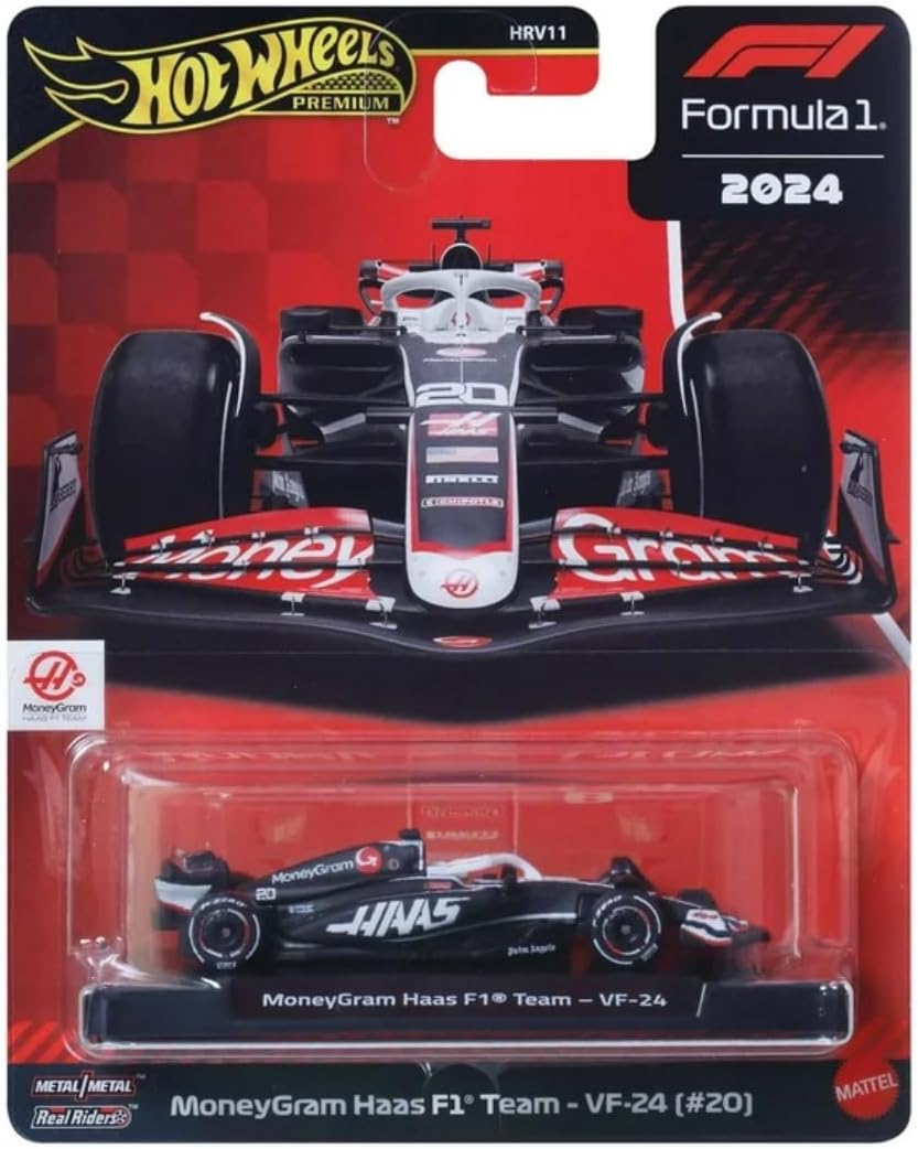Mattel Hot Wheels - Premium Formula 1 2024, MoneyGram Haas F1 Team - VF-24 (#20) JBM10 (HRV11)