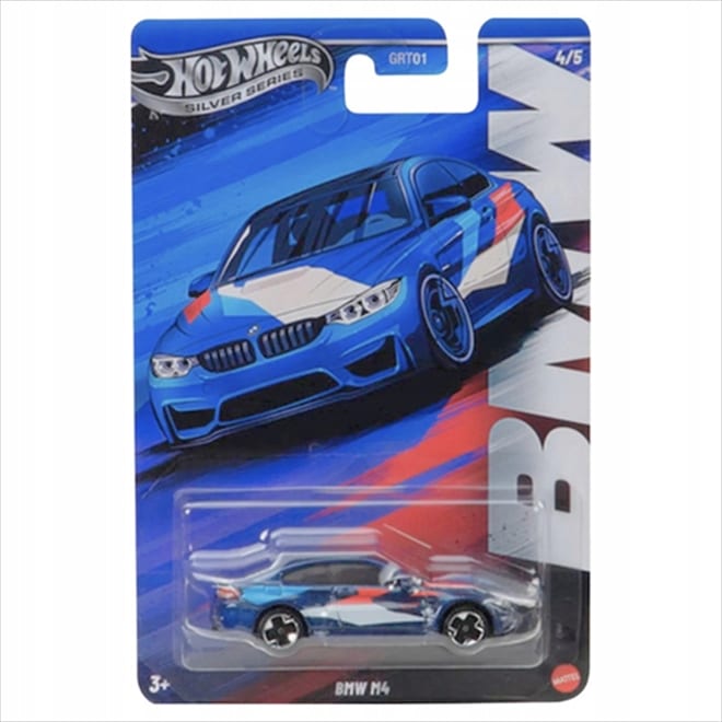 Mattel Hot Wheels - Αυτοκινητάκι Silver Series, BMW M4 (4/5) JBY57 (GRT01)