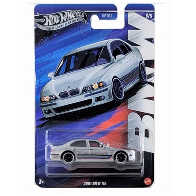 Mattel Hot Wheels - Αυτοκινητάκι Silver Series, 2001 BMW M5 (5/5) JBY58 (GRT01)