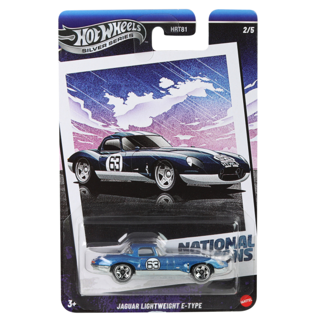Mattel Hot Wheels – Αυτοκινητάκι, National Icons Silver Series, Jaguar Lightweight E-Type (2/5) JBY90 (HRT81)