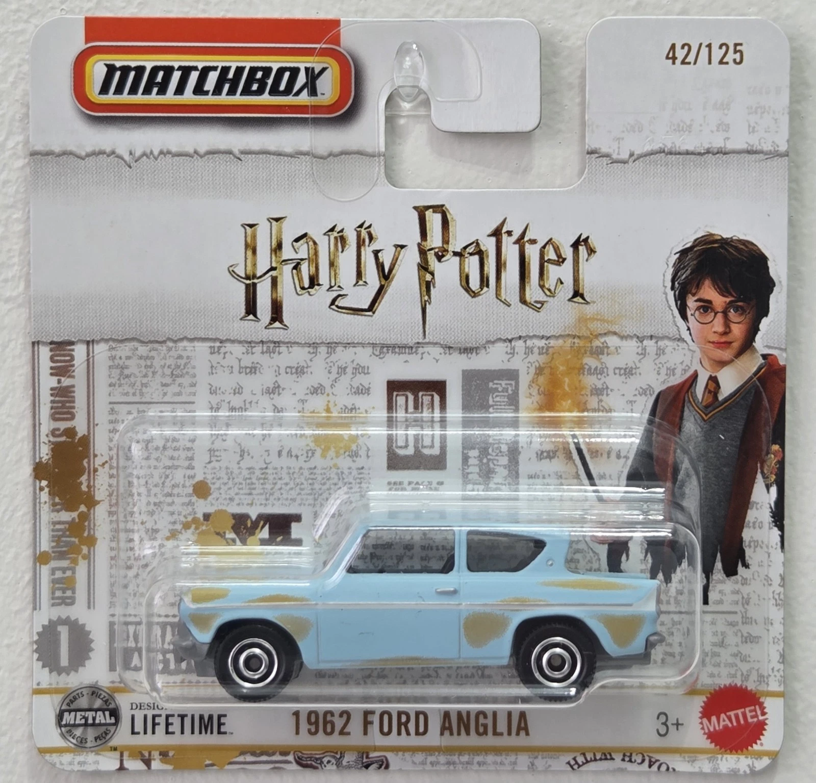 Mattel Matchbox - Αυτοκινητάκι, 1962 Ford Anglia (42/125) JCB32 (C0859)