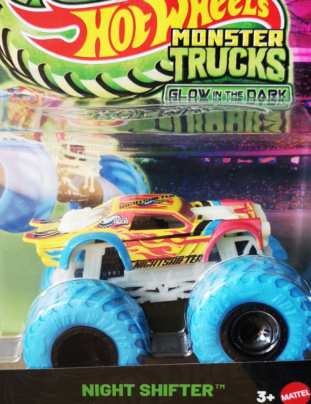 Mattel Hot Wheels - Monster Trucks, Glow In The Dark, Night Shifter JCG71 (JFX08)