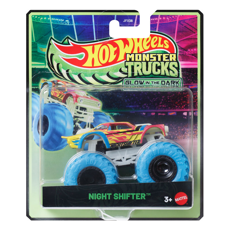 Mattel Hot Wheels - Monster Trucks, Glow In The Dark, Night Shifter JCG71 (JFX08)