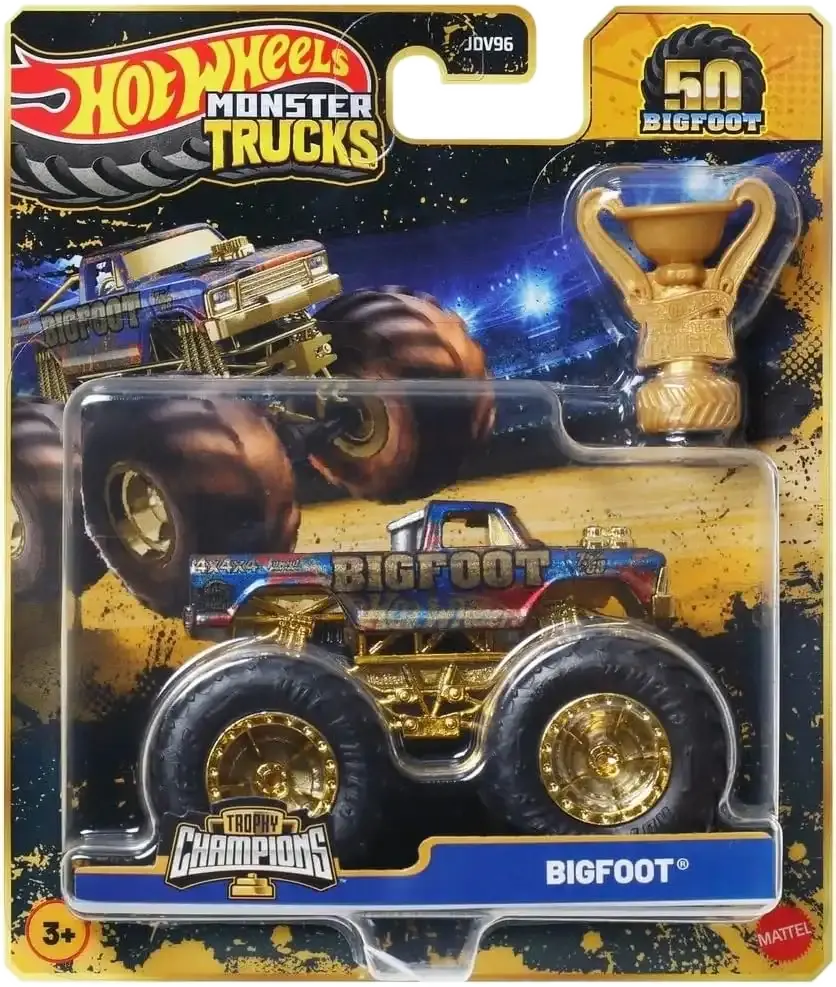 Mattel Hot Wheels - Monster Trucks, 50 Bigfoot Trophy Champions , Bigfoot JDV97 (JDV96)