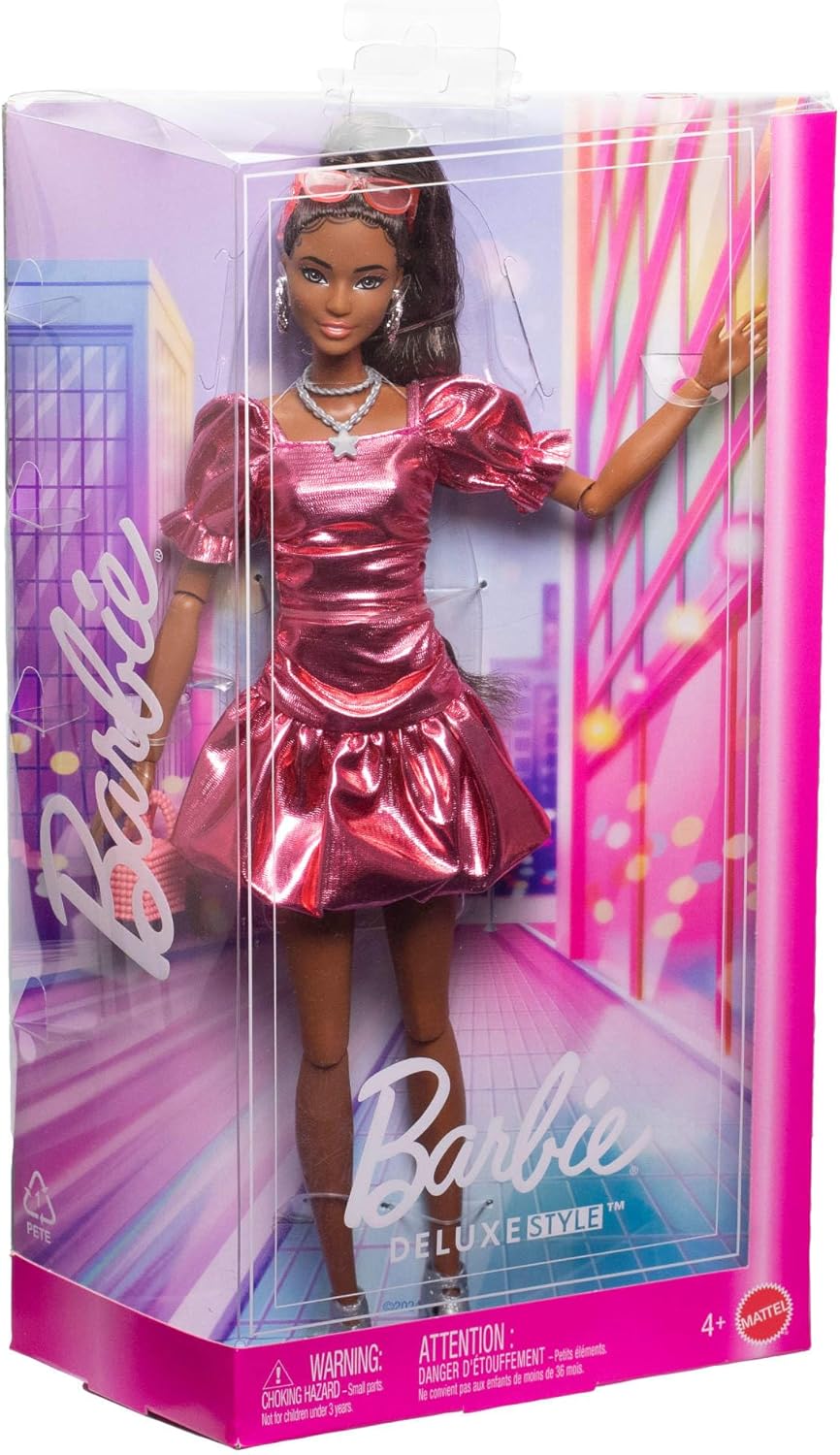 Mattel Barbie - Deluxe Style Metallic Coral Pink JFP41 Mattel Barbie - Deluxe Style Metallic Coral Pink JFP41