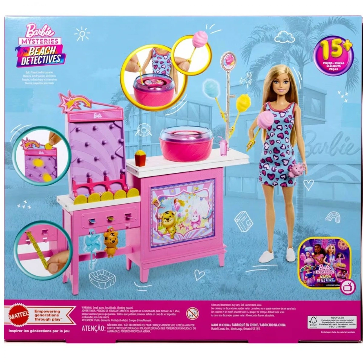 Mattel Barbie Mysteries - Beach Detectives, Treats And Game Booth JFV67