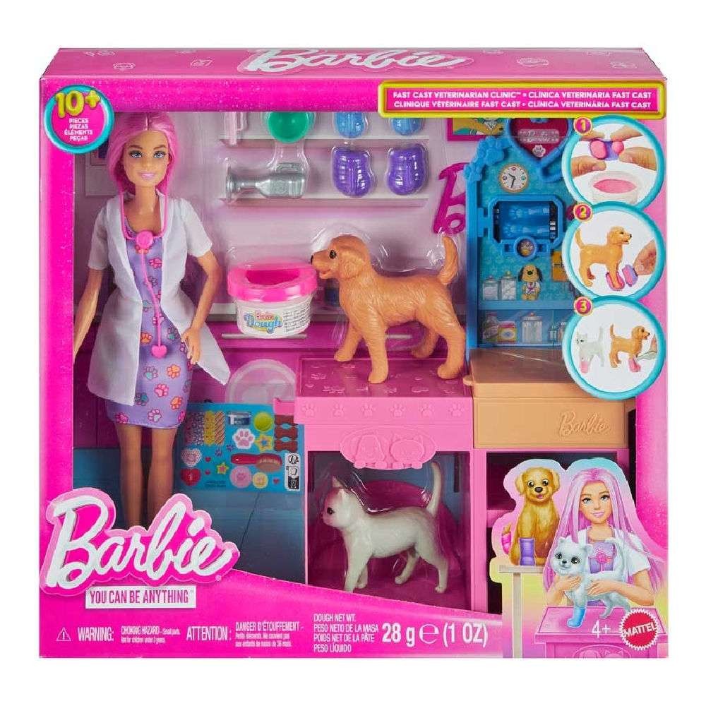 Mattel Barbie - Barbie Ιατρείο Για Ζωάκια JFX93