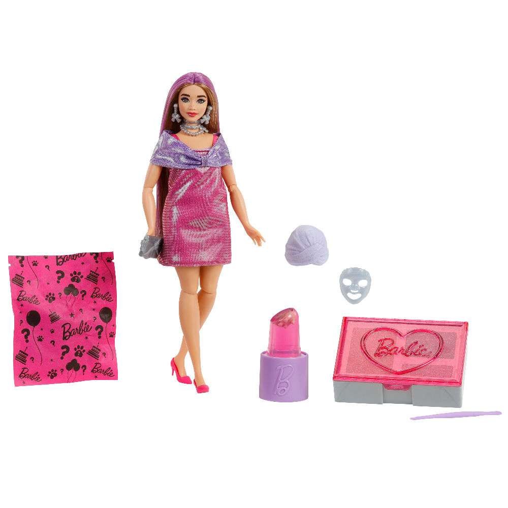 Mattel Barbie - Barbie Party - Unboxed Glam Party Κούκλα Pink Sparkle με Αξεσουάρ και 10 Εκπλήξεις JFY67 (JFG68)