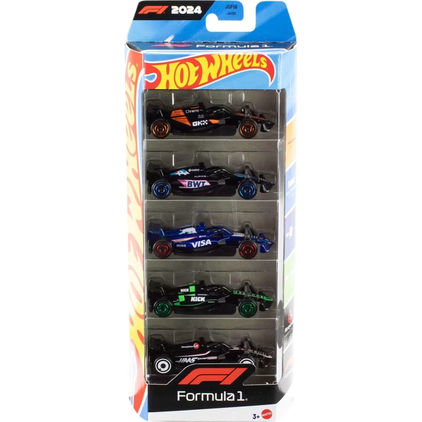 Mattel Hot Wheels – Αυτοκινητάκια 1:64 Σετ Των 5, Formula 1 JGF58