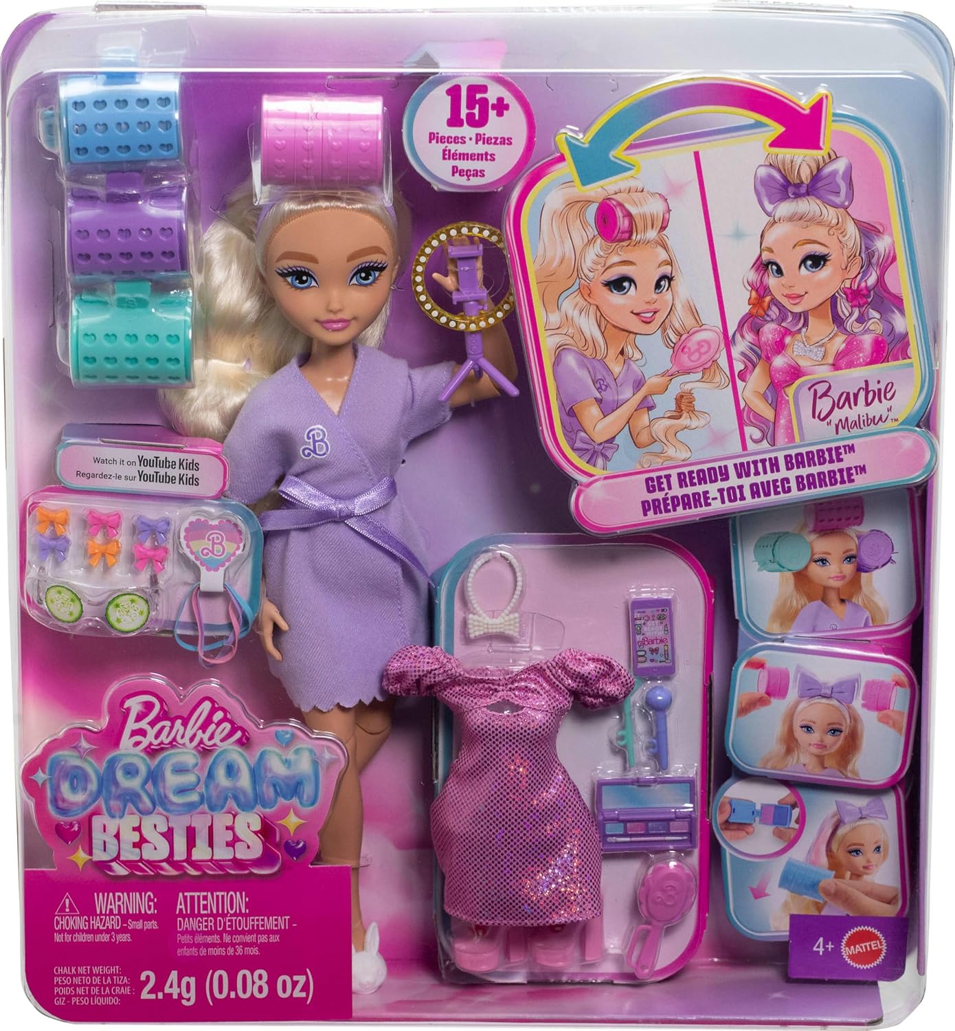 Mattel Barbie - Dream Besties, Get Ready With Barbie “Malibu” JGG38 (JGG37)