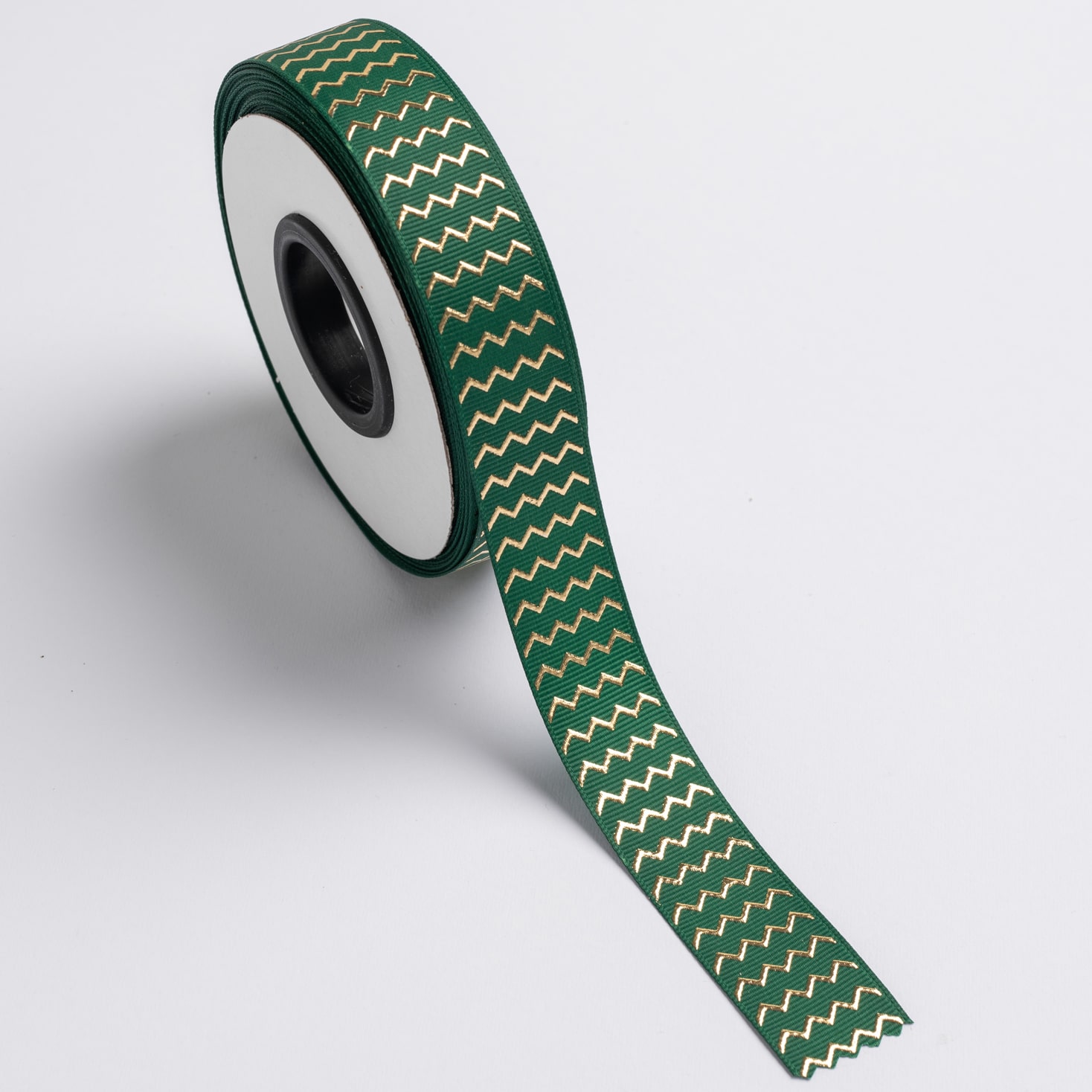 Kyriacou - Κορδέλα Gros Ανάγλυφη Μεταλλική, Μια Όψη 25mmX25M, Green Dark/ Gold JGROXSM1ZZ-X25X25-6580XX