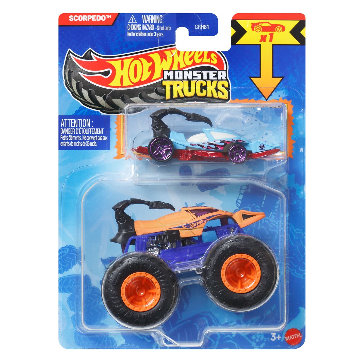 Mattel Hot Wheels - Monster Truck Με Αυτοκινητάκι, Scopredo JJT61 (GRH81)