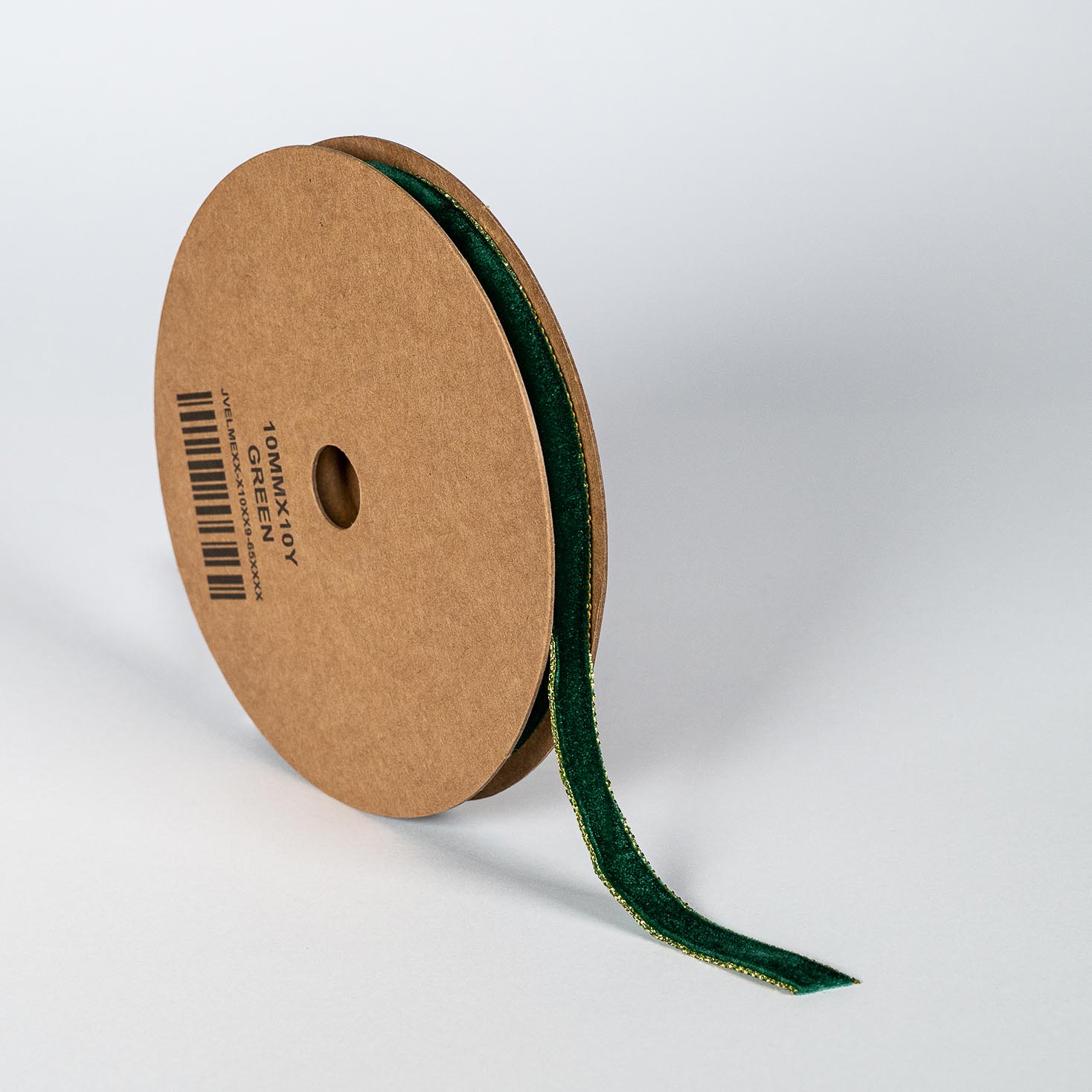 Kyriacou - Κορδέλα Βελούδο Με Μεταλλικά Ουγιά, 10mmX9M, Green Dark JVELMEXX-X10XX9-65XXXX