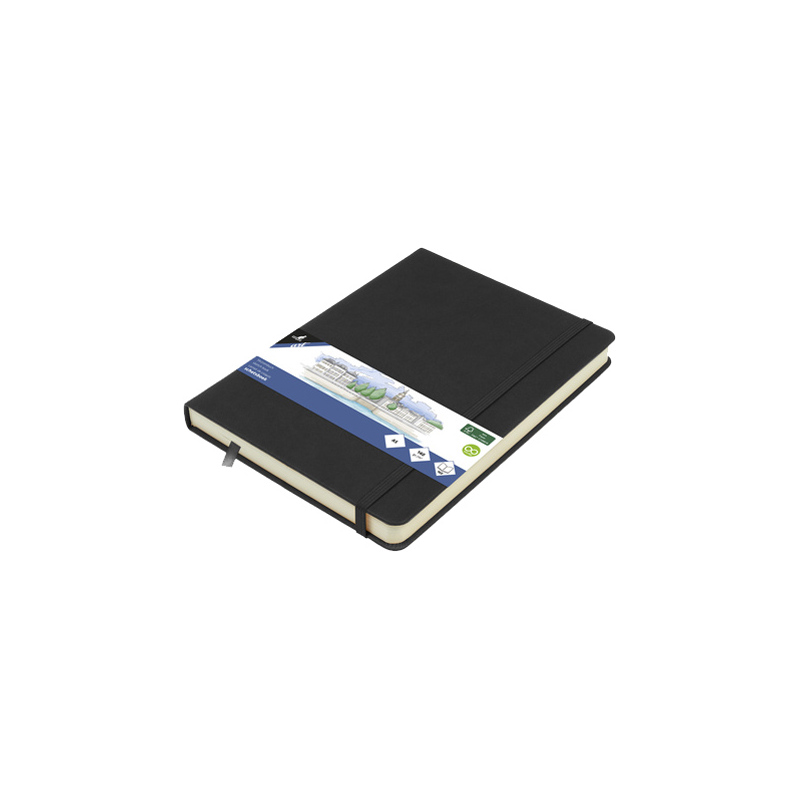 Kangaro - Sketchbook Με Σκληρό Εξώφυλλο Και Λάστιχο, Black A5 80 Φύλλα K-861220