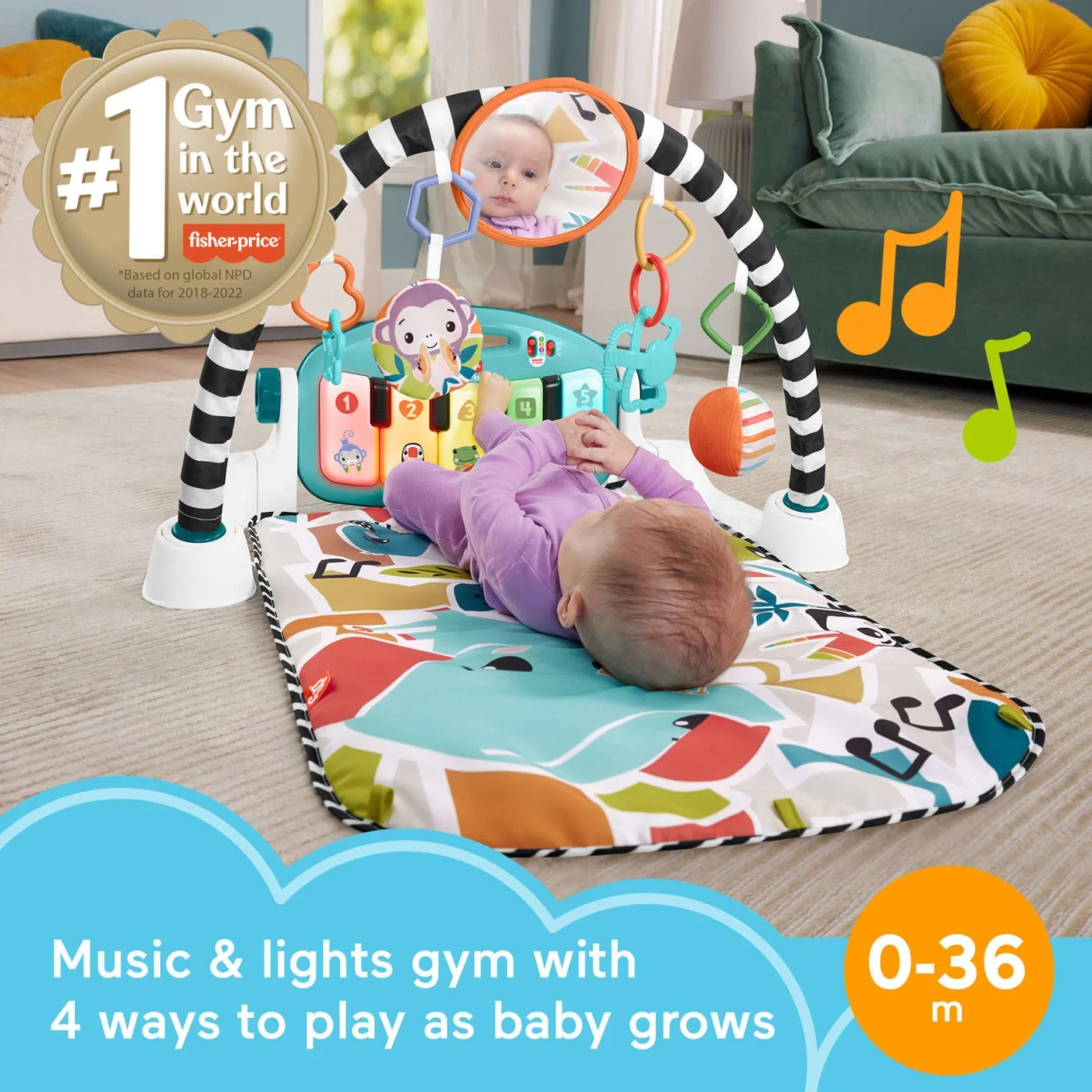 Fisher Price - Γυμναστήριο Μουσικό Πιανάκι HWY55