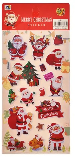 Αυτοκόλλητα Puffy, Χριστουγεννιάτικα LRU-006