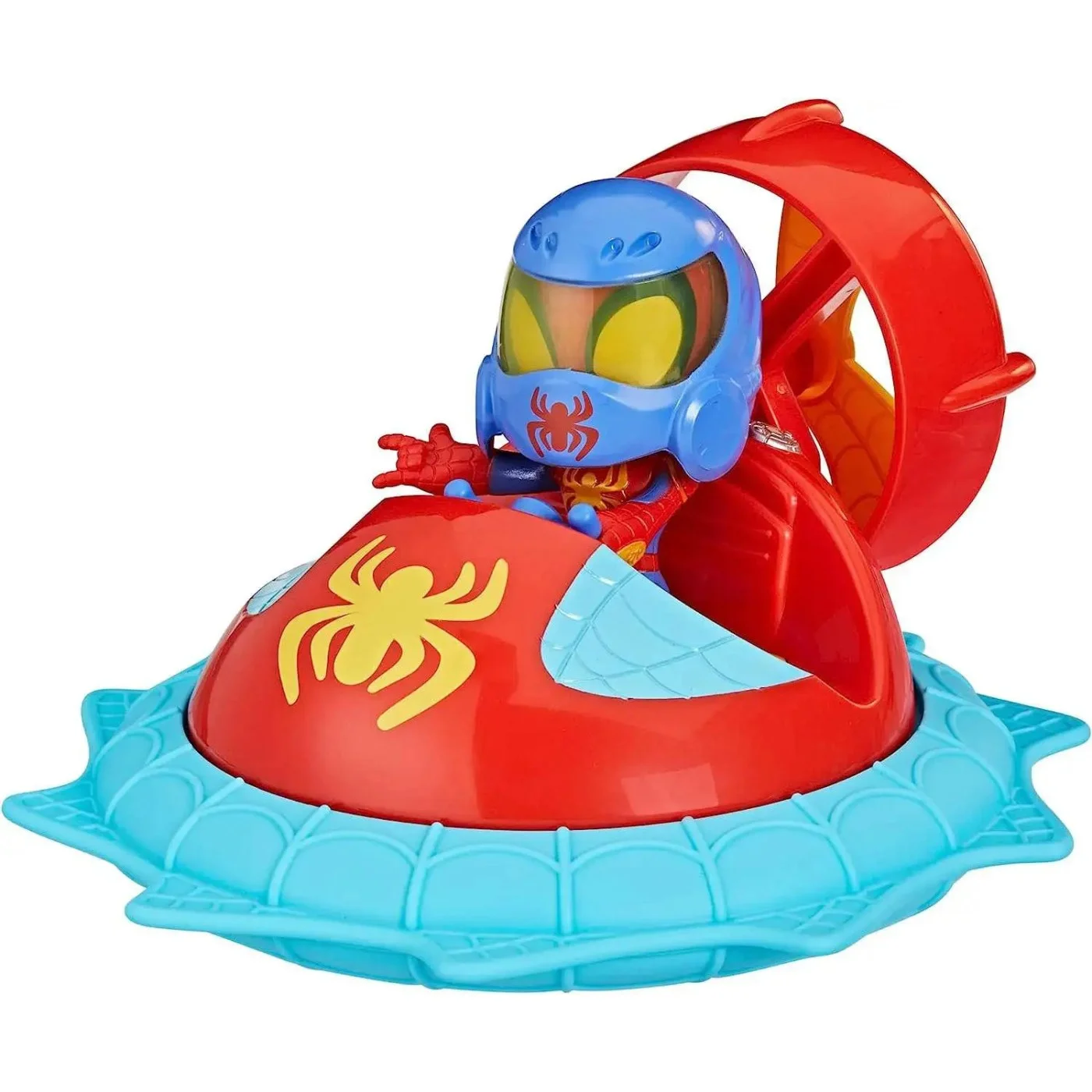 Hasbro - Marvel Spidey and His Amazing Friends Spidey Web-Spinners Spidey With Hover Spinner Vehicle F7252( F6775)