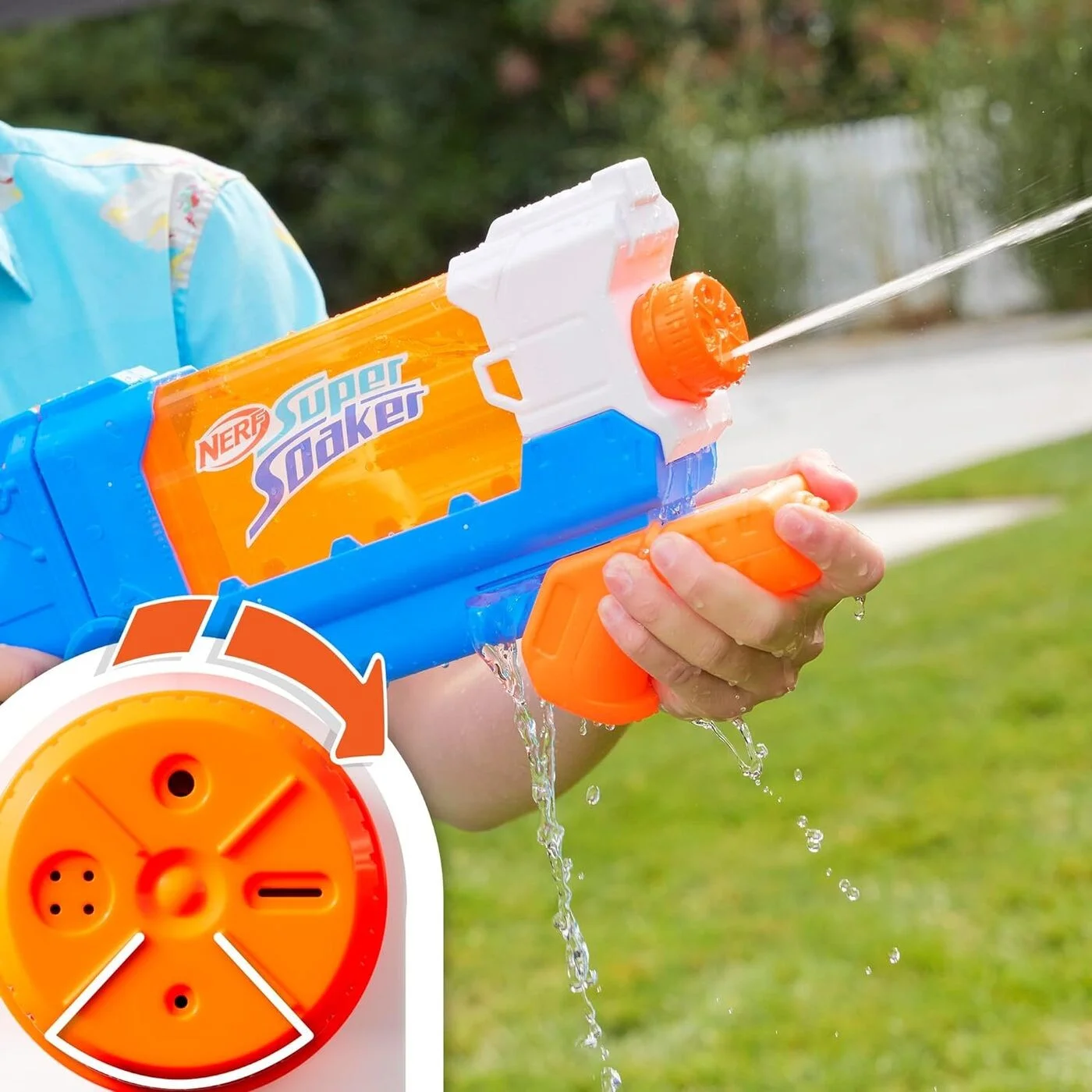 Hasbro Nerf -  Super Soaker , Flip Fill Water Blaster, 4 Spray Styles F8643