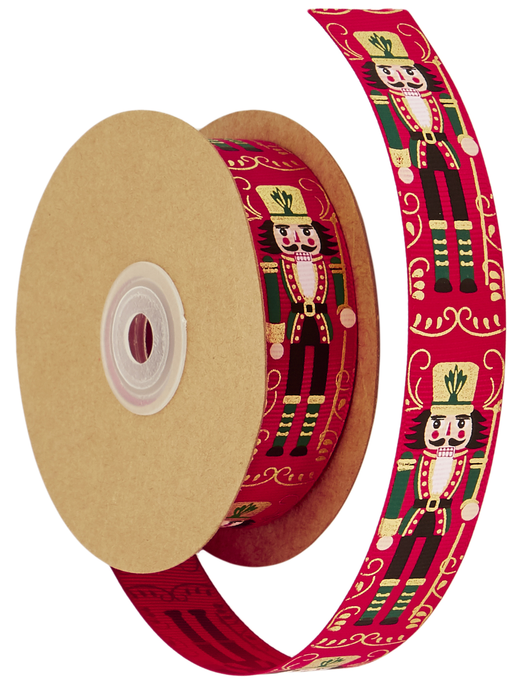 Kyriacou - Κορδέλα Με Σχέδιο Καρυοθραύστες, 25mmX20M, Red/Green Dark/Gold NUTCR25X-X25X20-706580