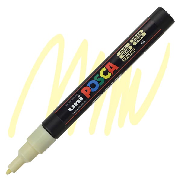 Uniball - Μαρκαδοράκι Posca PC-3M 0.9-1.3 mm, Ivory (46) 812367