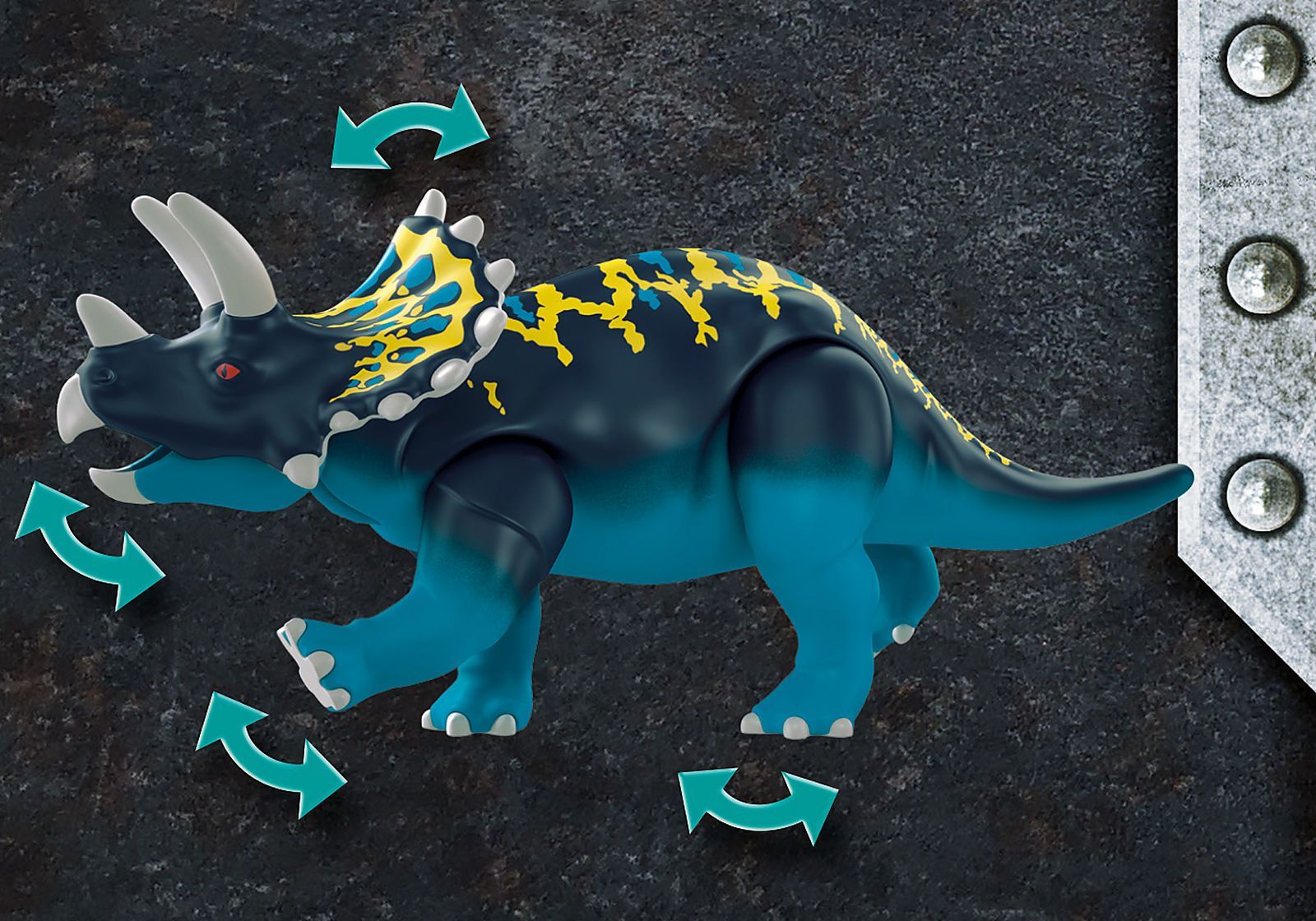 Playmobil Dino Rise - Triceraptos, Τρικεράτωψ Με Πανοπλία-Κανόνι Και Μαχητές 70627