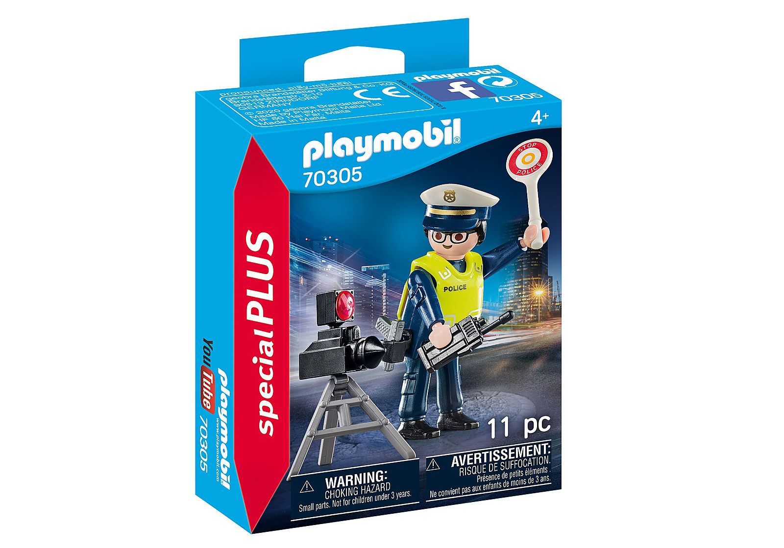 Playmobil Special Plus - Τροχονόμος Με Ραντάρ Ελέγχου Ταχύτητας 70305