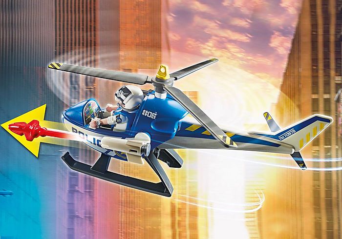Playmobil City Action -  Αστυνομικό Ελικόπτερο & Ληστές Με Βαν 70575