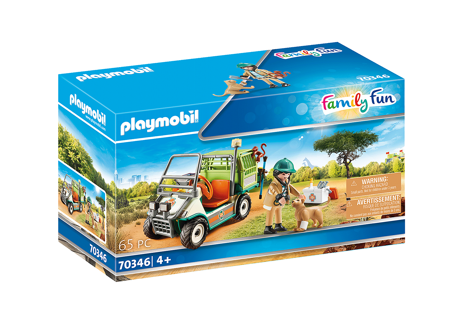 Playmobil Family Fun - Κτηνίατρος Με Όχημα Ζωολογικού Κήπου 70346