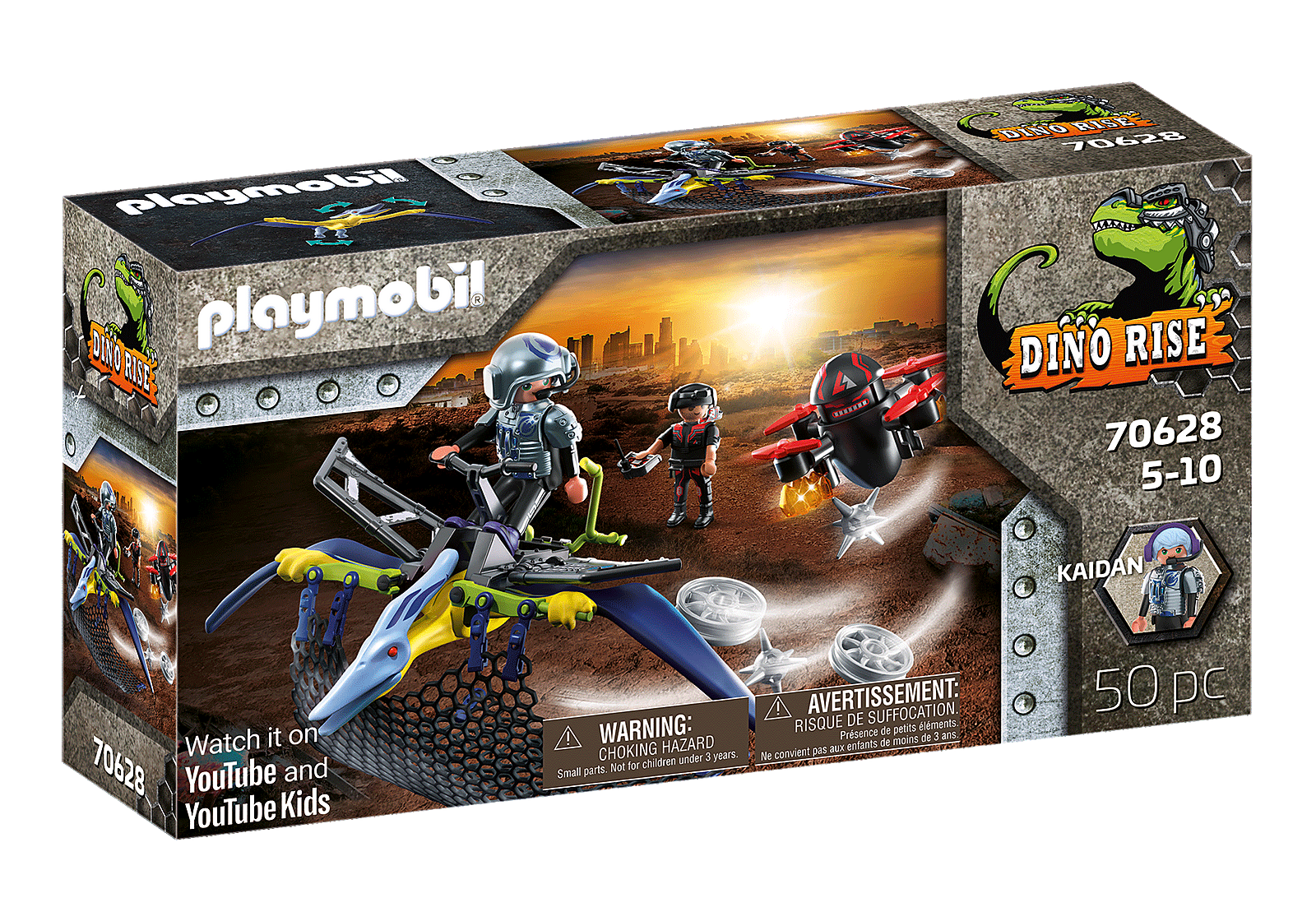 Playmobil Dino Rise - Pteranodon, Πτεροδάκτυλος Και Μαχητές Με Drone 70628