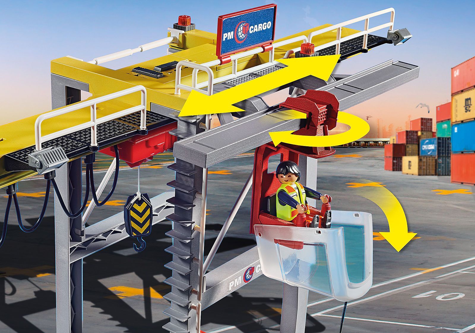 Playmobil City Action - Γερανογέφυρα Φορτοεκφόρτωσης Container 70770