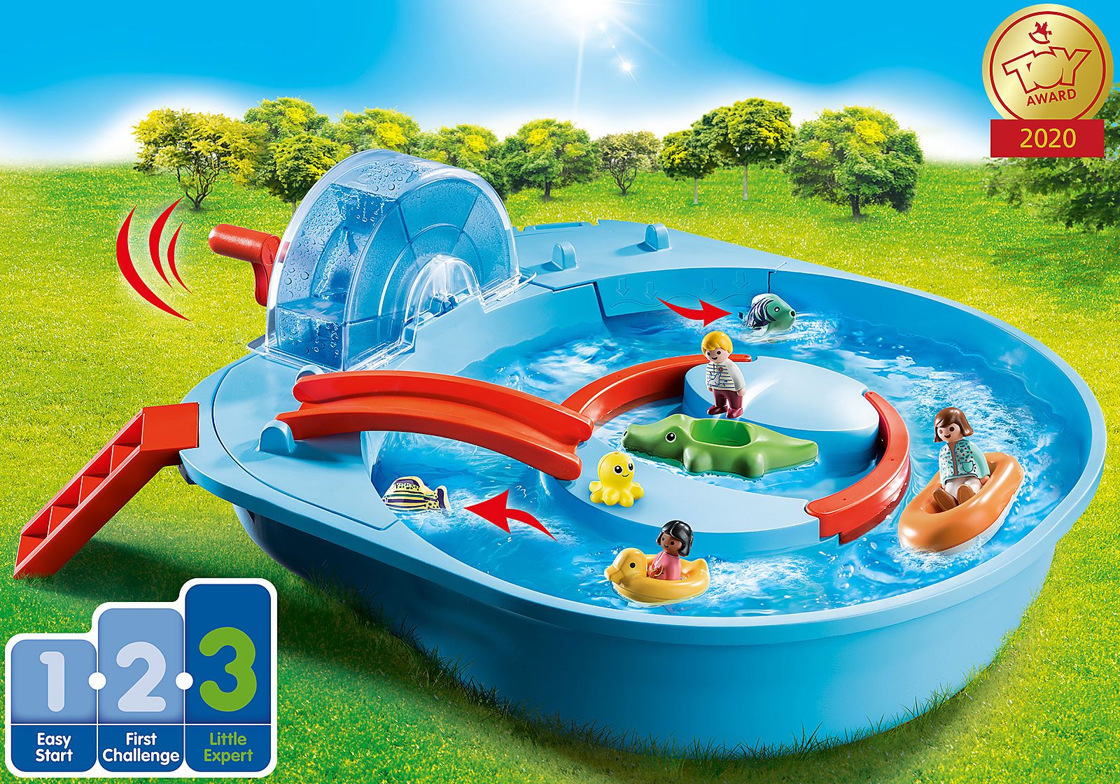 Playmobil 1.2.3 - Μεγάλο Aqua Park Mε Nερόμυλο 70267