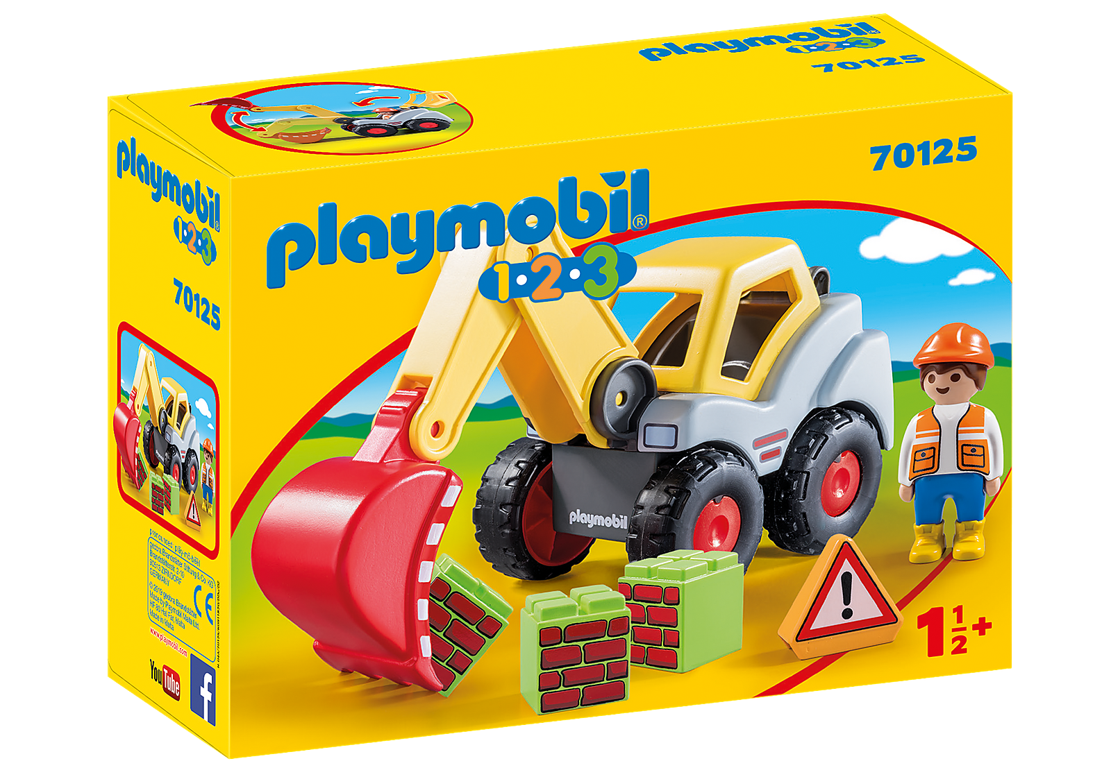 Playmobil 1.2.3 - Φορτωτής Εκσκαφέας 70125