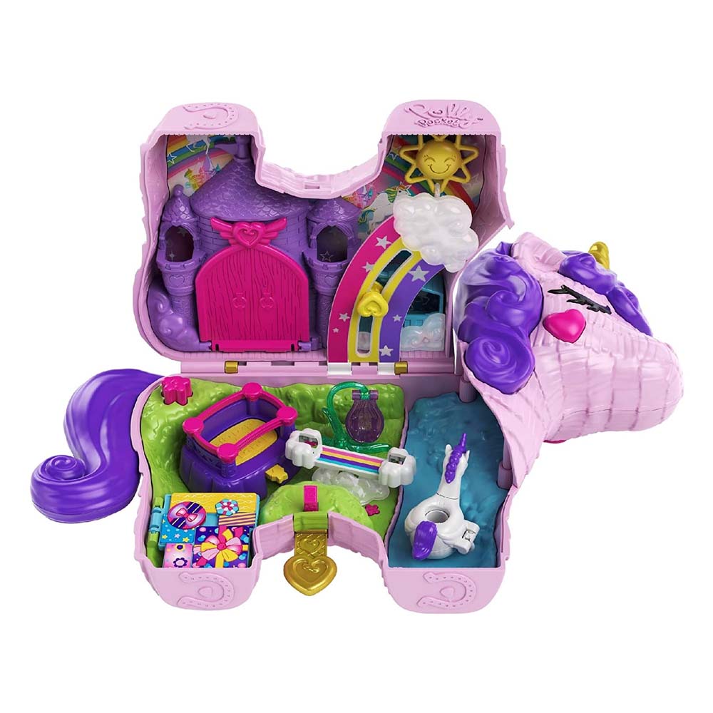Mattel Polly Pocket - Unicorn Party Μονόκερος Πινιάτα Έκπληξη Σετ GVL88