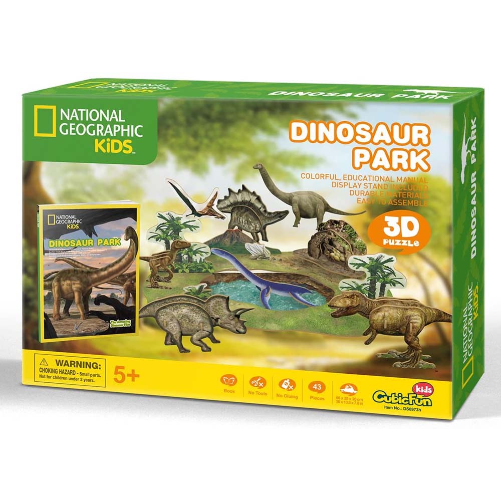 Cubic Fun - 3D Puzzle National Geographic, Dino Park 43 Pcs DS0973h