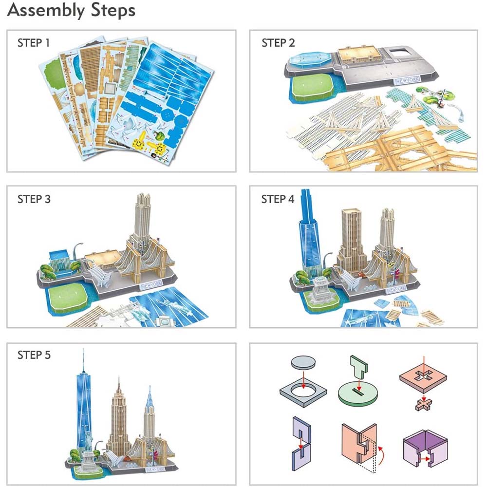 Cubic Fun - 3D Puzzle City Line, New York City 123 Pcs MC255h