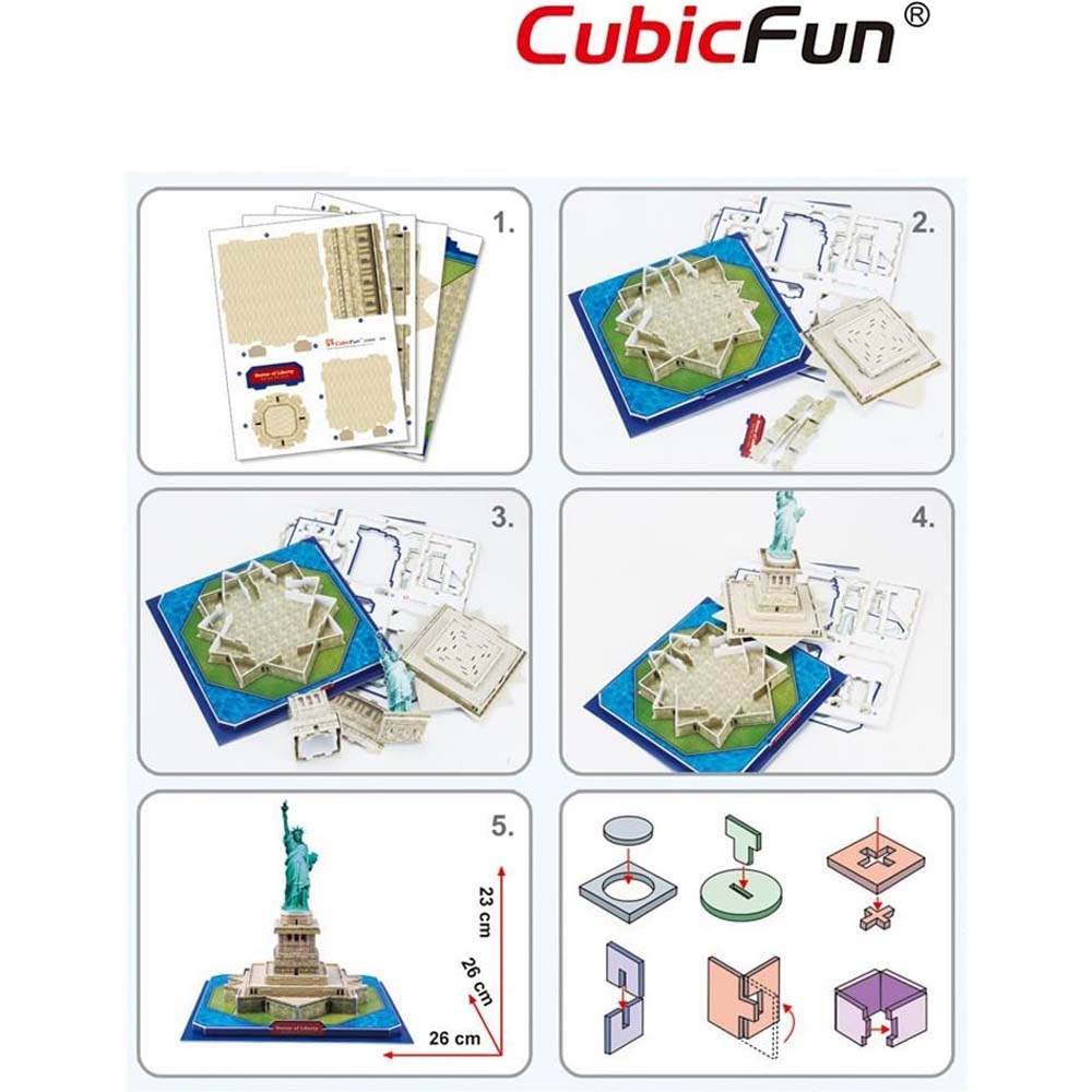 Cubic Fun - 3D Puzzle Statue Of Liberty 39 Pcs C080h