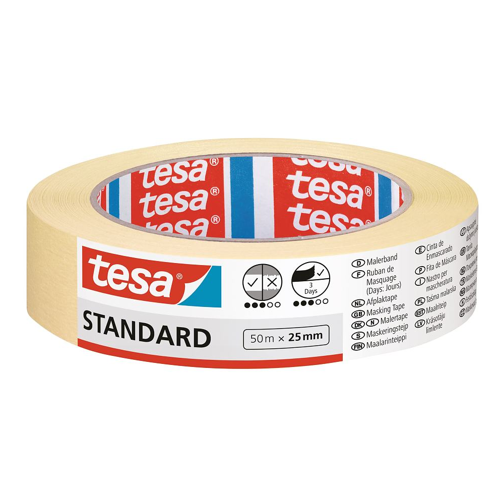 Tesa - Χαρτοταινία Standard 25mm x 50m 05086