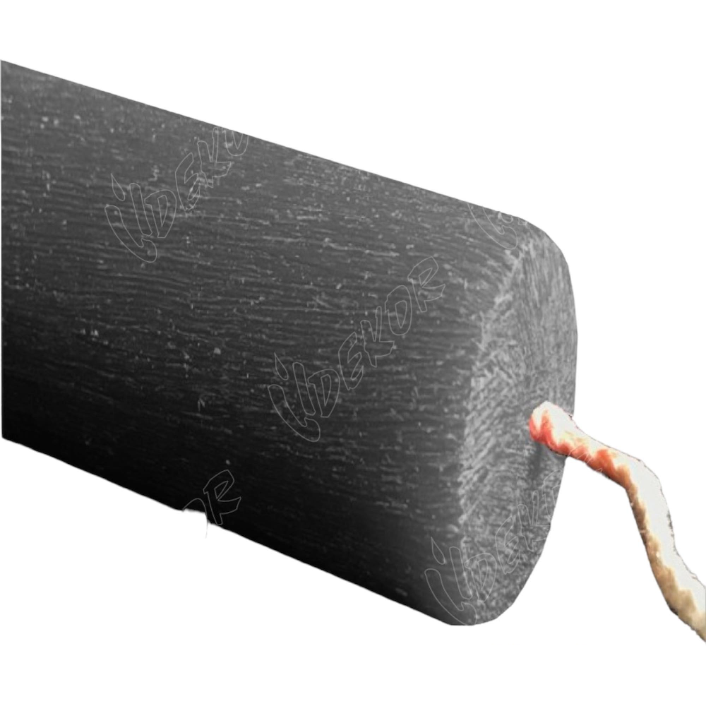 Dekor Candles - Κερί Αρωματικό, Κυλινδρικό Κοντό Ξυστό, Σκούρο Γκρι 22 εκ 08.7.GST