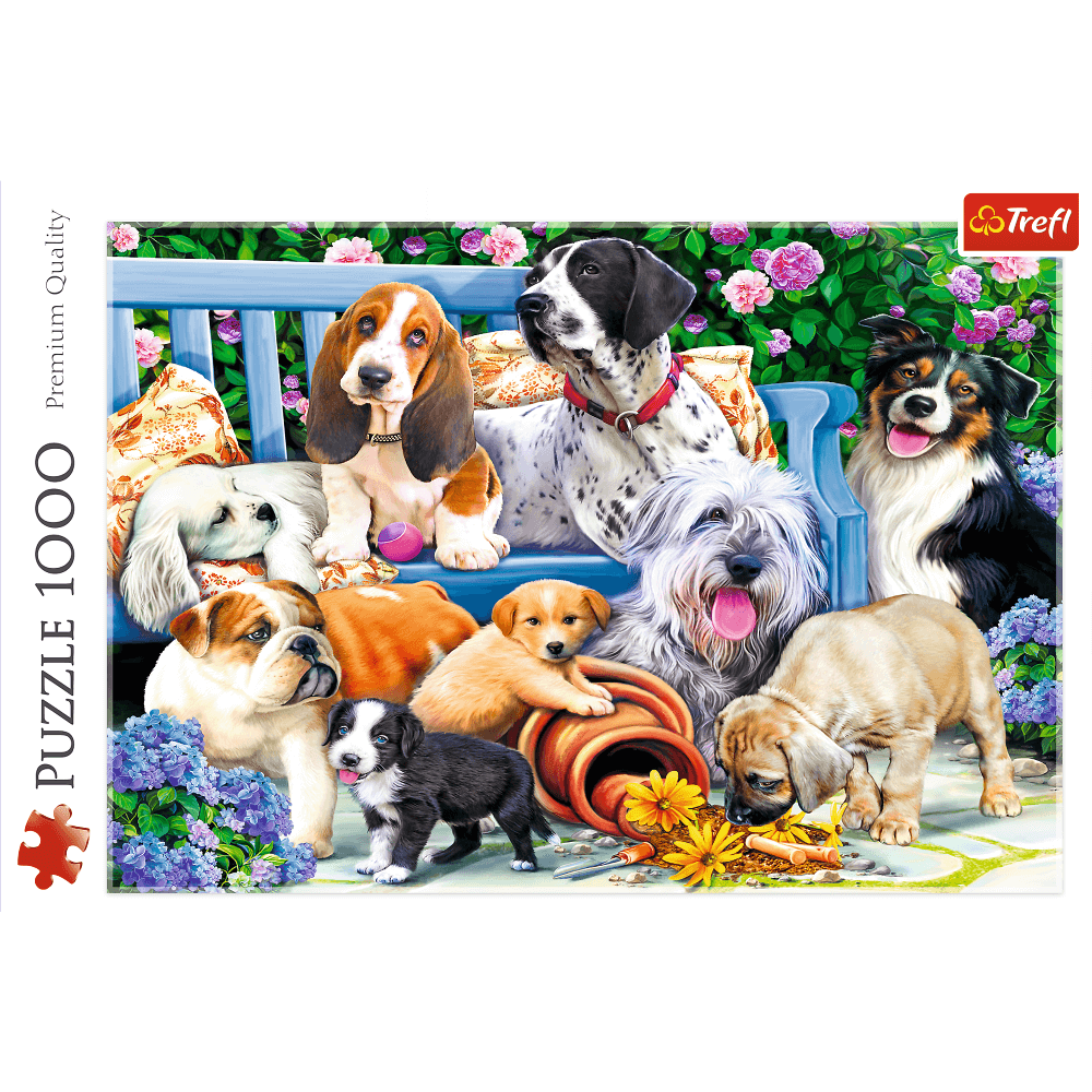 Trefl - Puzzle Dogs In Garden 1000 Pcs 10556