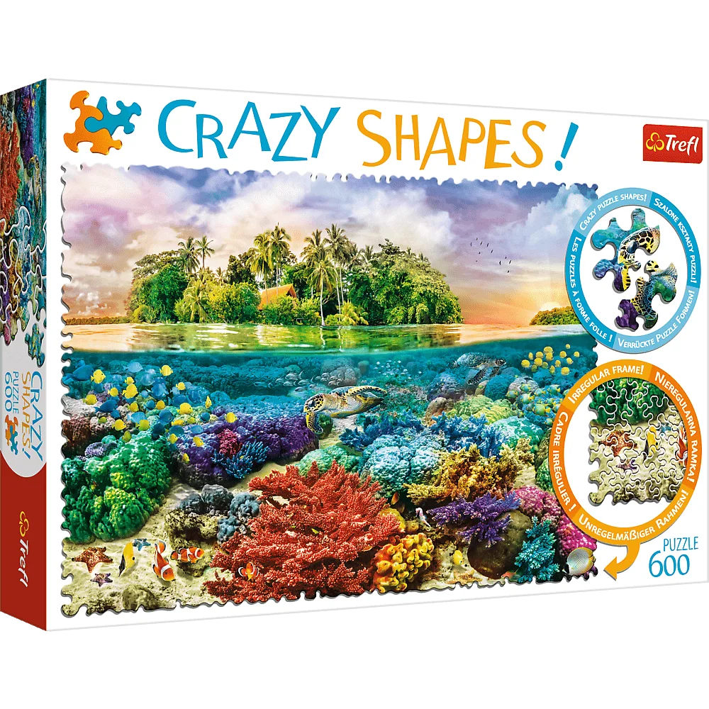 Trefl - Puzzle Crazy Shapes, Tropical Island 600 Pcs 11113