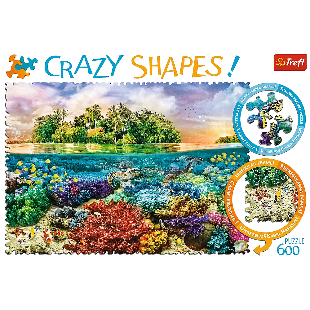 Trefl - Puzzle Crazy Shapes, Tropical Island 600 Pcs 11113