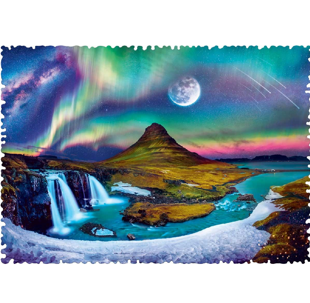 Trefl - Puzzle Crazy Shapes, Aurora Over Iceland 600 Pcs 11114