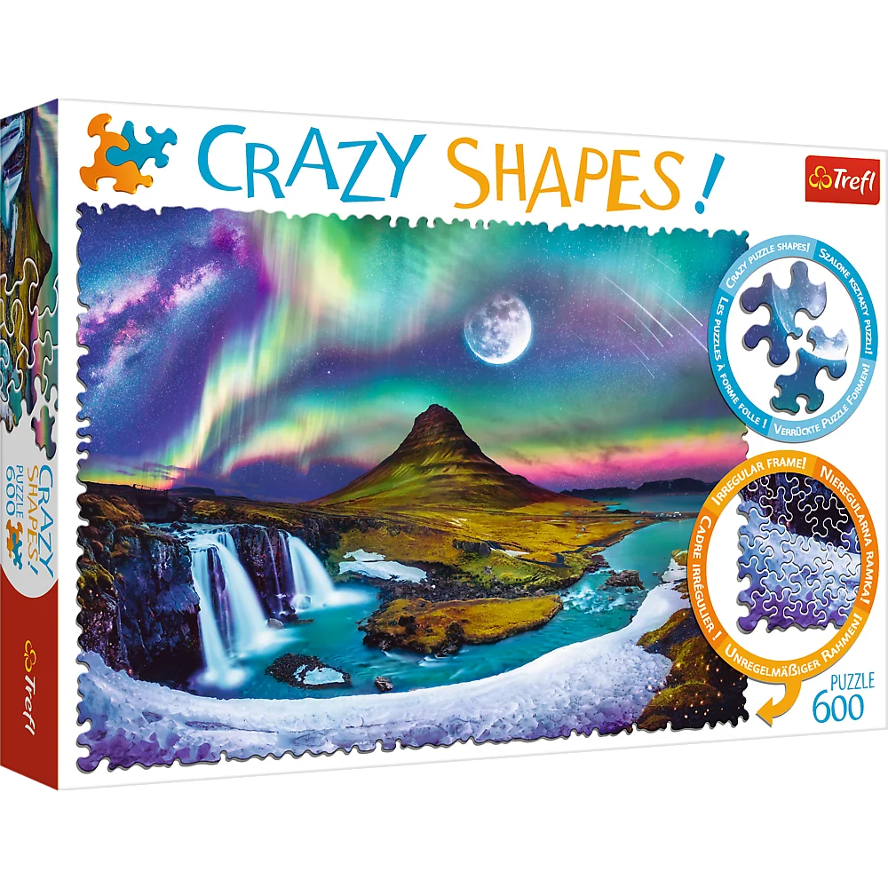 Trefl - Puzzle Crazy Shapes, Aurora Over Iceland 600 Pcs 11114